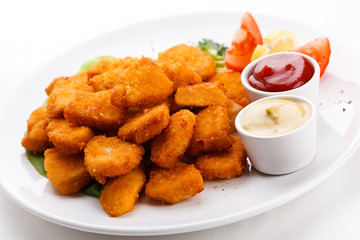 Fried chicken nuggets