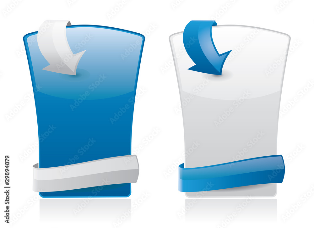 Poster web style elements with arrow and place for text