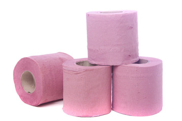Pink toilet paper