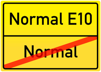Schild Normal/Normal E10