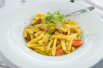 Pasta with salmon
