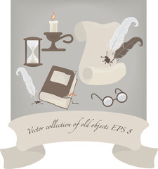 vector collection of old object