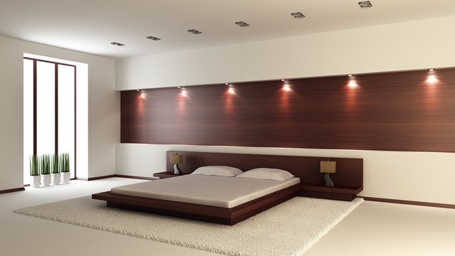 Modern interior of a bedroom