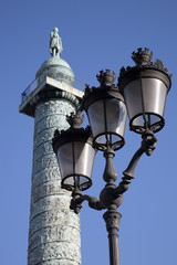 Fototapeta na wymiar Vendome Column in Vendome Square, Paris, France