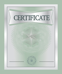 Certificate blue white vertical