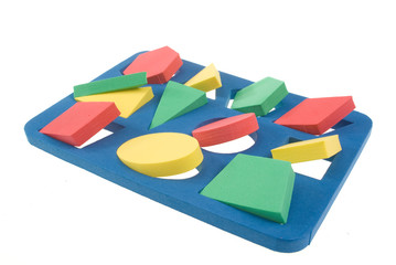 Fototapeta premium Children's developing game with color shapes