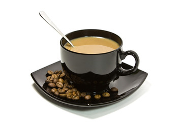 Cup of coffee with milk