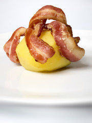 baked potato with bacon
