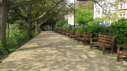 Walking path in spring, Richmond, London
