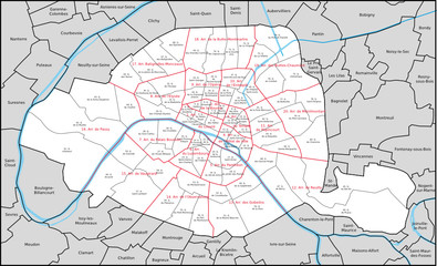 Obraz premium Paris Arrondissement Quartier