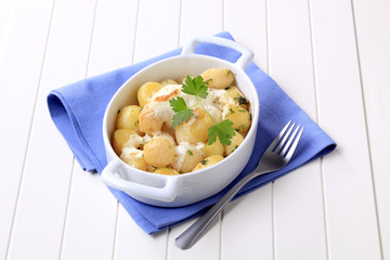 Potatoes and cream