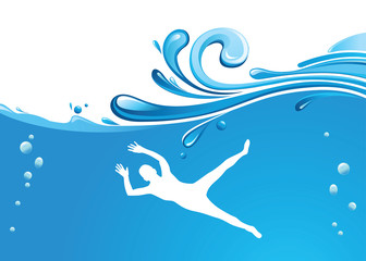 Obraz na płótnie Canvas swimming
