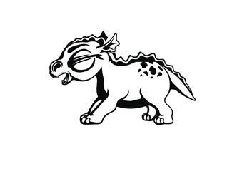 vector black dinosaur