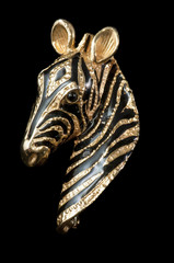 striking vintage zebra brooch