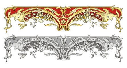 Ornament border vector