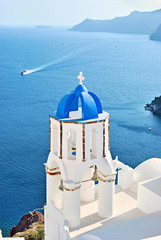greece blue church