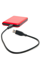 Hard drive. Red files storage