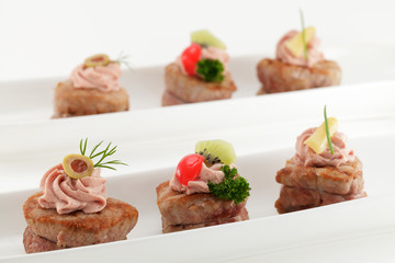 Schweinefiletmedaillons mit Leberwurstcreme