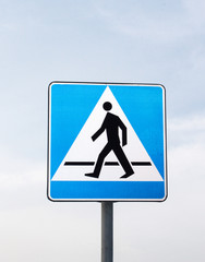 Road signs: pedestrian crossing