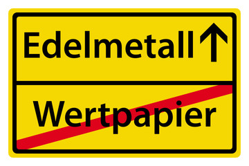 Obraz premium Edelmetall anstatt Wertpapier