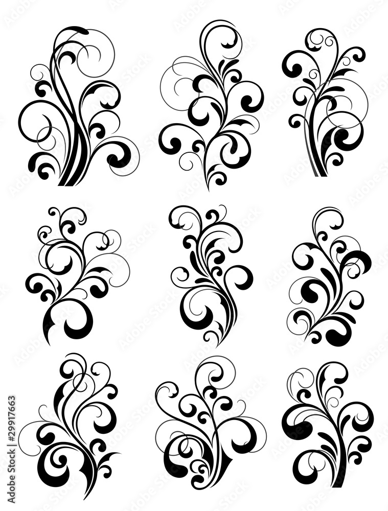 Wall mural Floral patterns