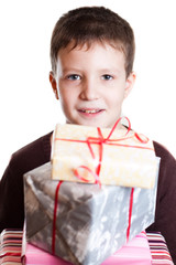 Boy with gifts