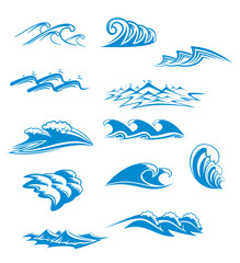 Set of wave symbols