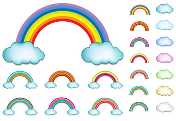 rainbow with cloud
