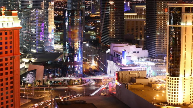 Time lapse Las Vegas Strip at night