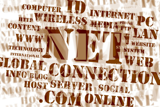 Concept of net and web &ndash; word cloud