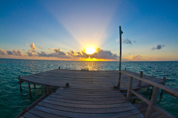jetty at sunrise