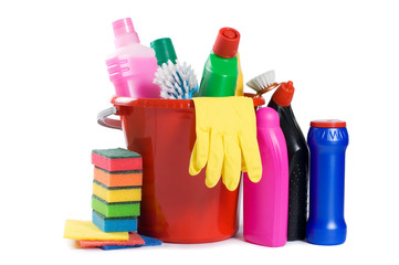 Assortment of means for cleaning isolated
