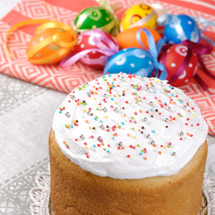 Easter eggs and cake