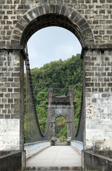 ancien pont suspendu de la Rivière de l'Est, île de la Réunion