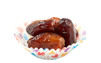 dates in a paper basket