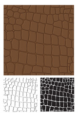 Vector Crocodile Hide Seamless Patterns
