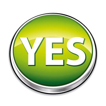 Green yes icon button