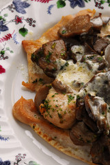 Pechuga de pavo y setas