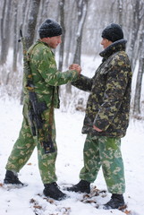 The soldier. Territory patrol.