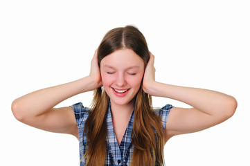 Fototapeta premium a teenage girl in studio