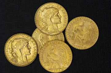 French gold coins 'Napoleon'