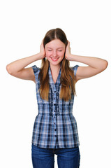 a teenage girl in studio