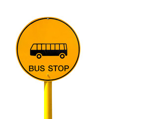 bus stop sign isolated
