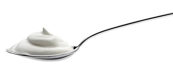 spoon of yogurt
