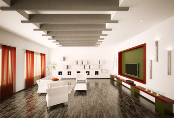 Wohnzimmer interior 3d render