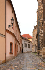 Fototapeta na wymiar old street Brno