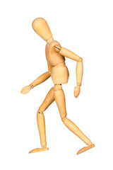 Crestfallen wooden mannequin