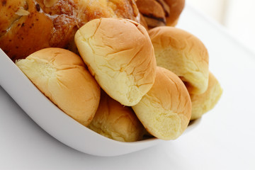 Mini buns on a plate