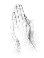 Praying Hands / realistic sketch (not auto-traced)