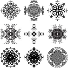 Set of decorative elements